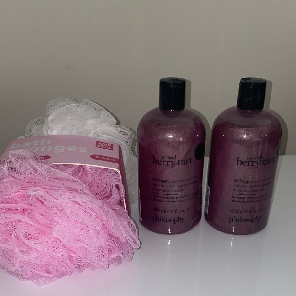 Philosophy Mixed Berry Tart Bath Set - Pink and White